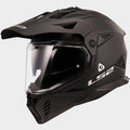 LS2 Motorcycle Adventure Helmet - MX702 Pioneer II Plain (Matt Black)