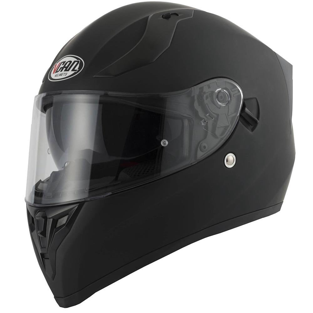Vcan H128 Plain Motorcycle Helmet (Matt Black)