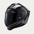 Alpinestars Motorcycle Road Race Helmet - Supertech S-R10 Solid (Black Carbon Matt / Gloss)