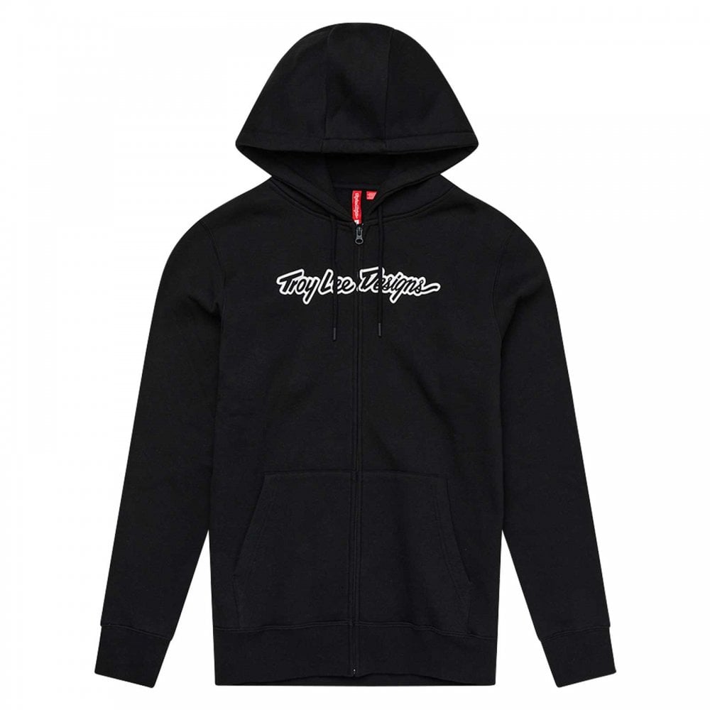 Troy Lee Designs Zip Up Hoodie - SIGNATURE (Black)