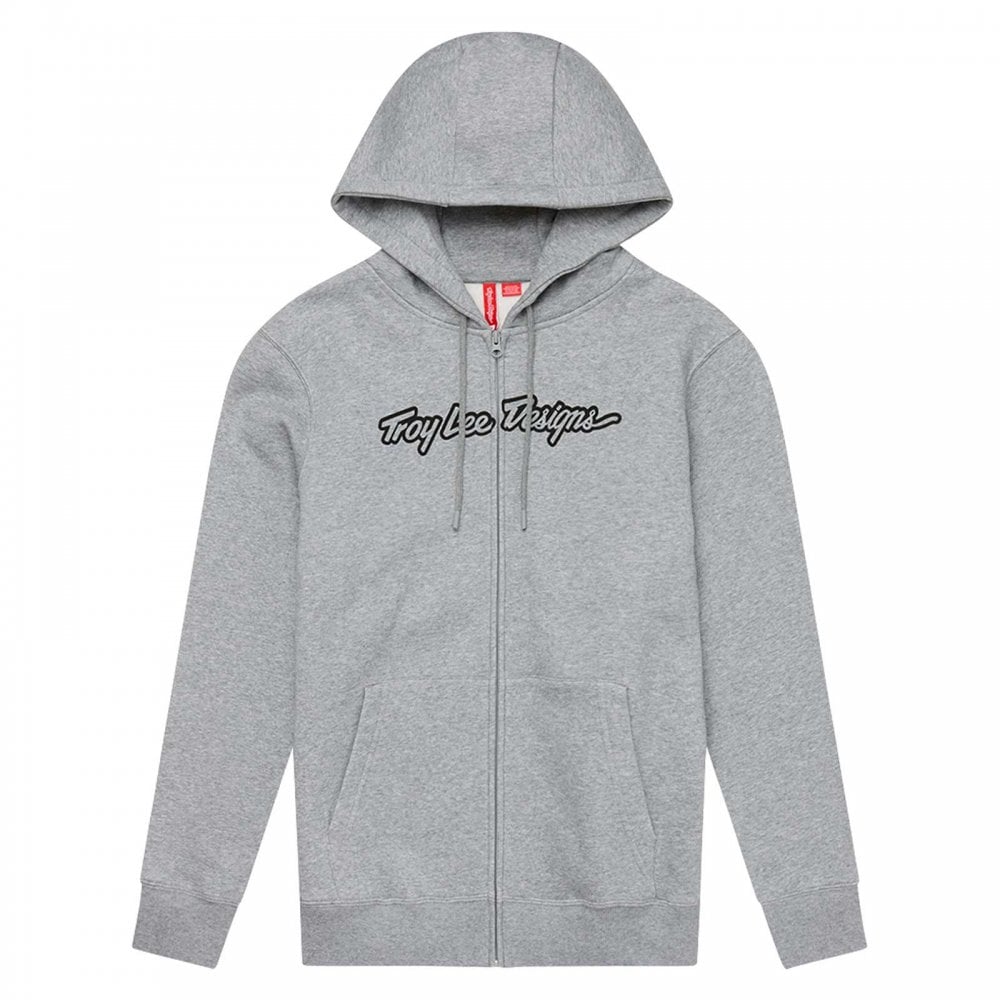 Troy Lee Designs Zip Up Hoodie - SIGNATURE (Grey Heather)