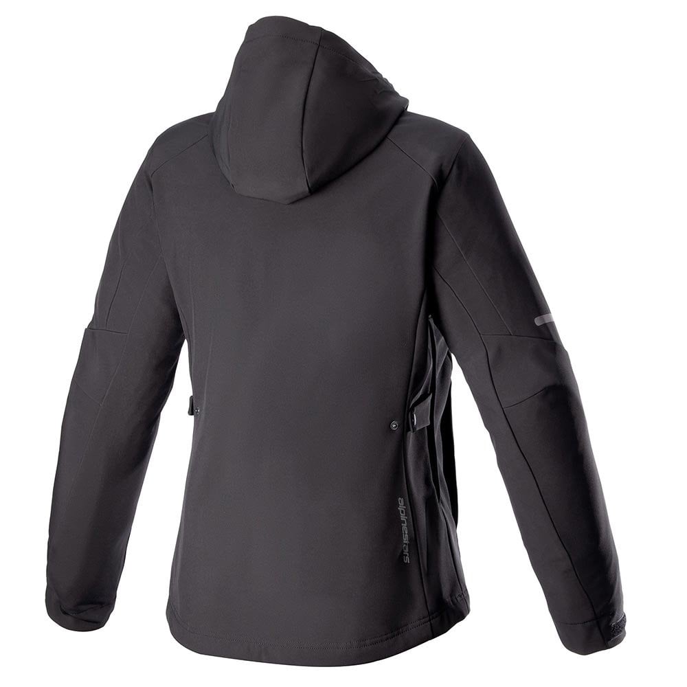 Alpinestars Women's Neo WP Hoodie Motorcycle Softshell Jacket (Black/Black)