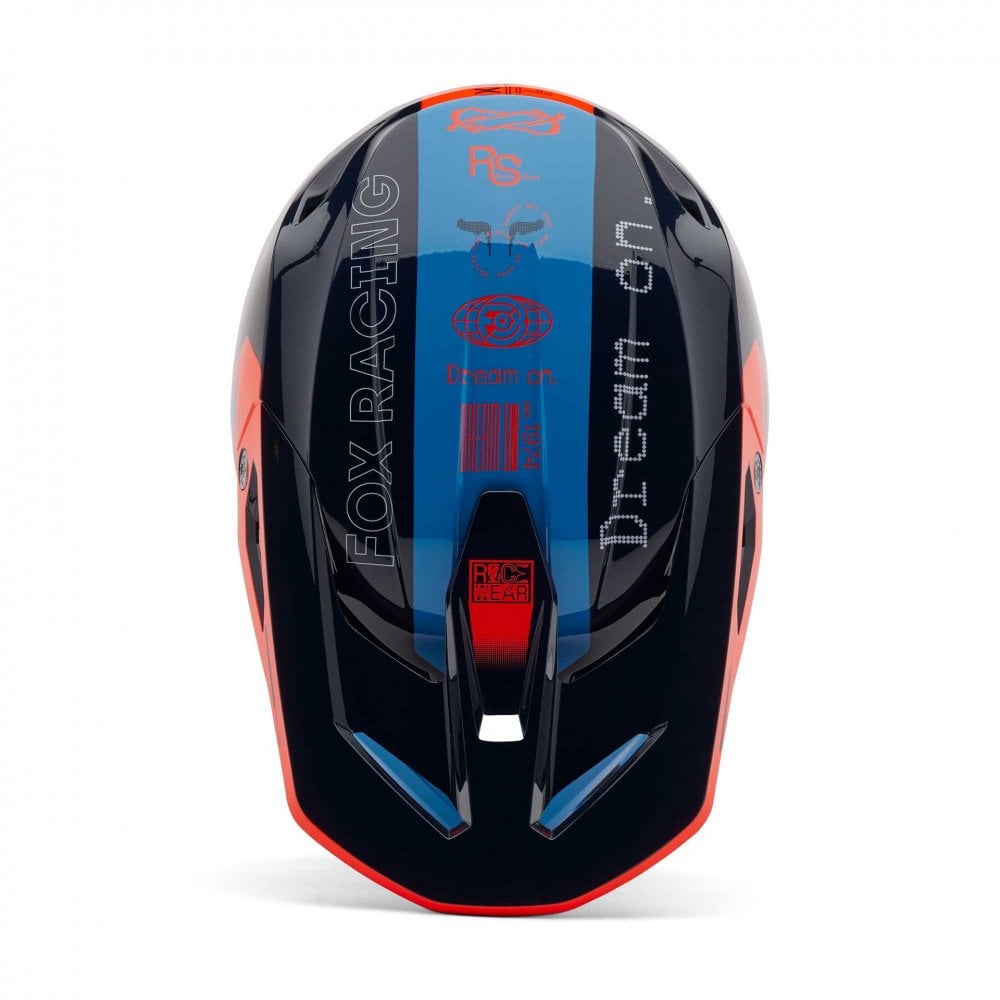 FOX Racing MX | Enduro Helmet - V1 RACE SPEC (Midnight/Fluo Orange)