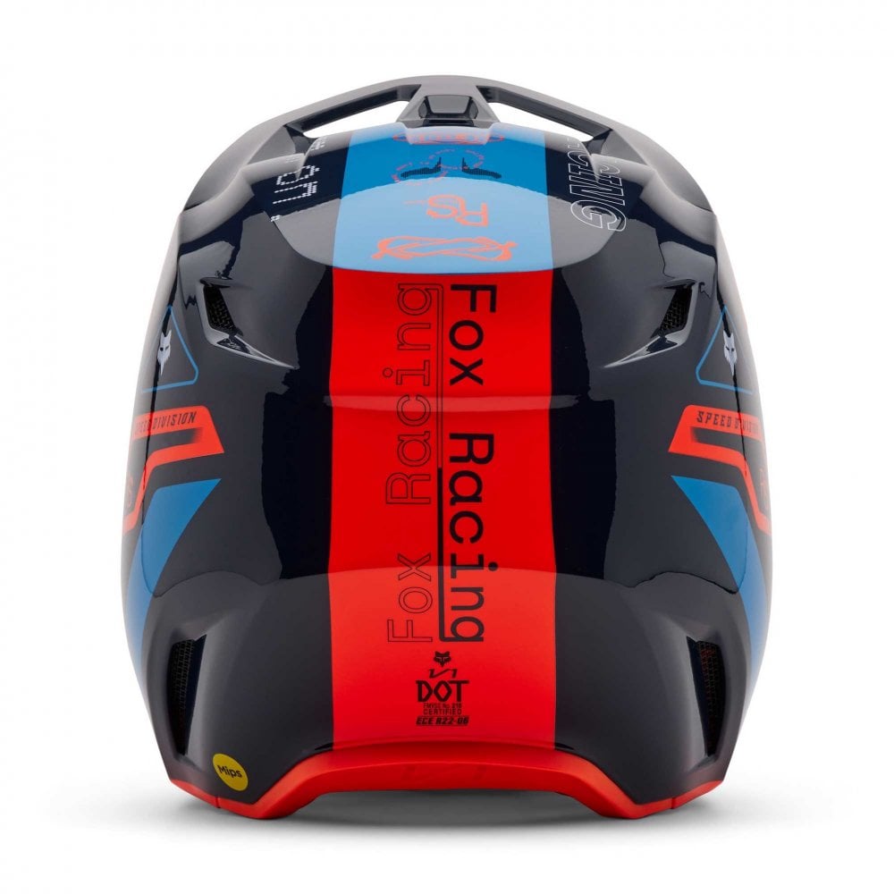 FOX Racing MX | Enduro Helmet - V1 RACE SPEC (Midnight/Fluo Orange)