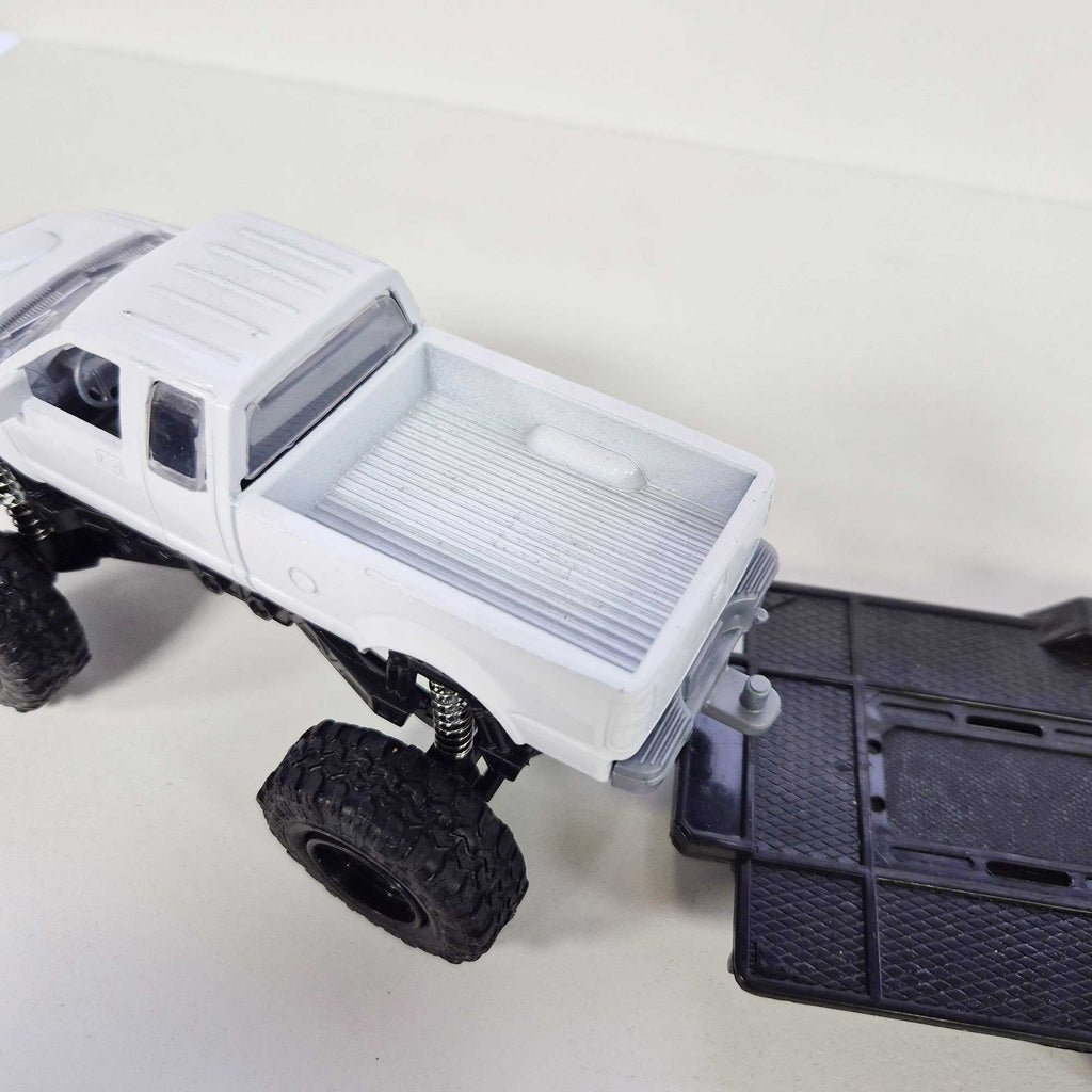 New Ray Toys - 1:32 - Truck - White Chevrolet Pick-Up w/Trailer & Polaris