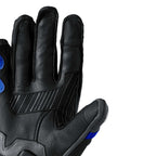 RST Motorcycle Road | Sports Leather Gloves - Fulcrum CE (Grey/Blue/Black)