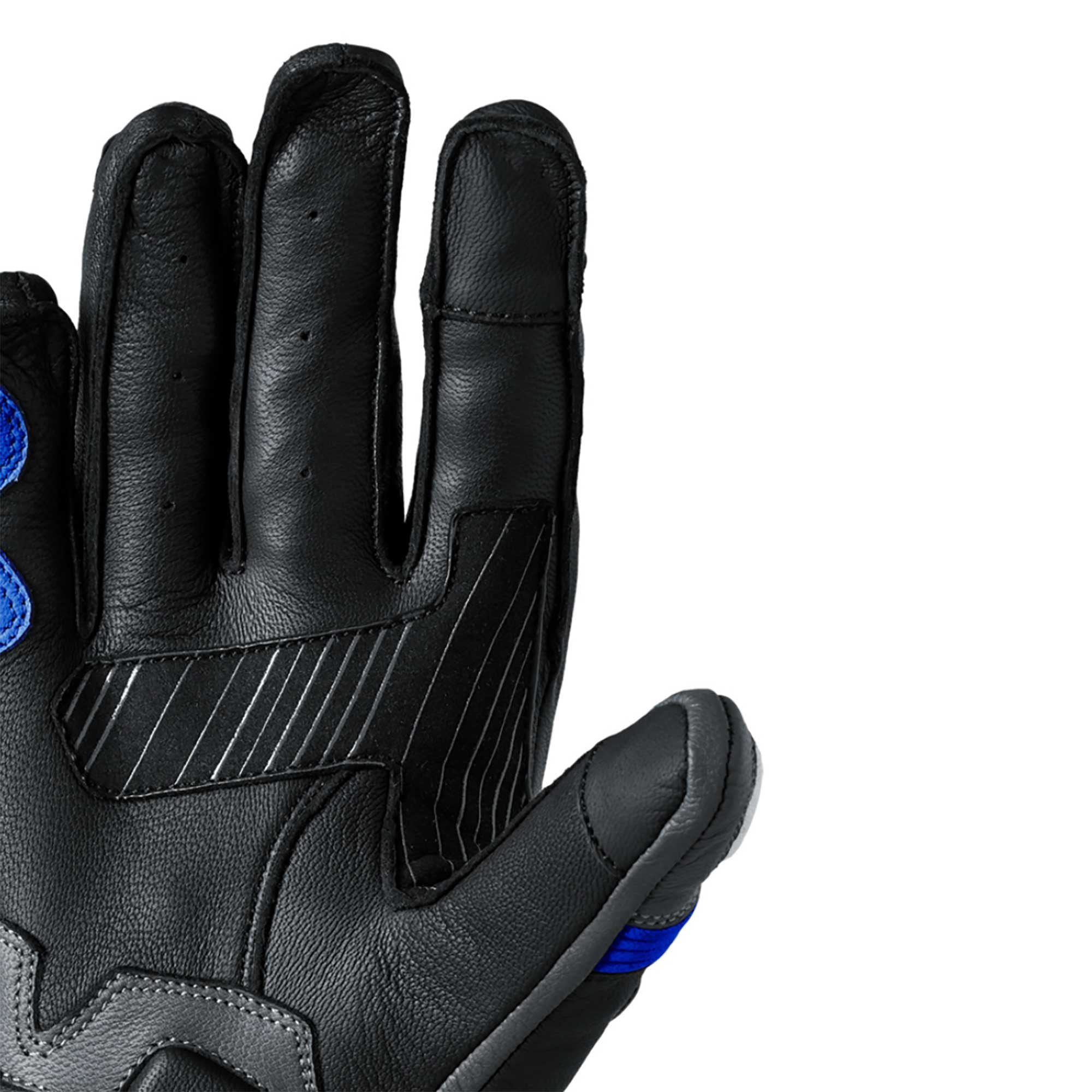 RST Motorcycle Road | Sports Leather Gloves - Fulcrum CE (Grey/Blue/Black)