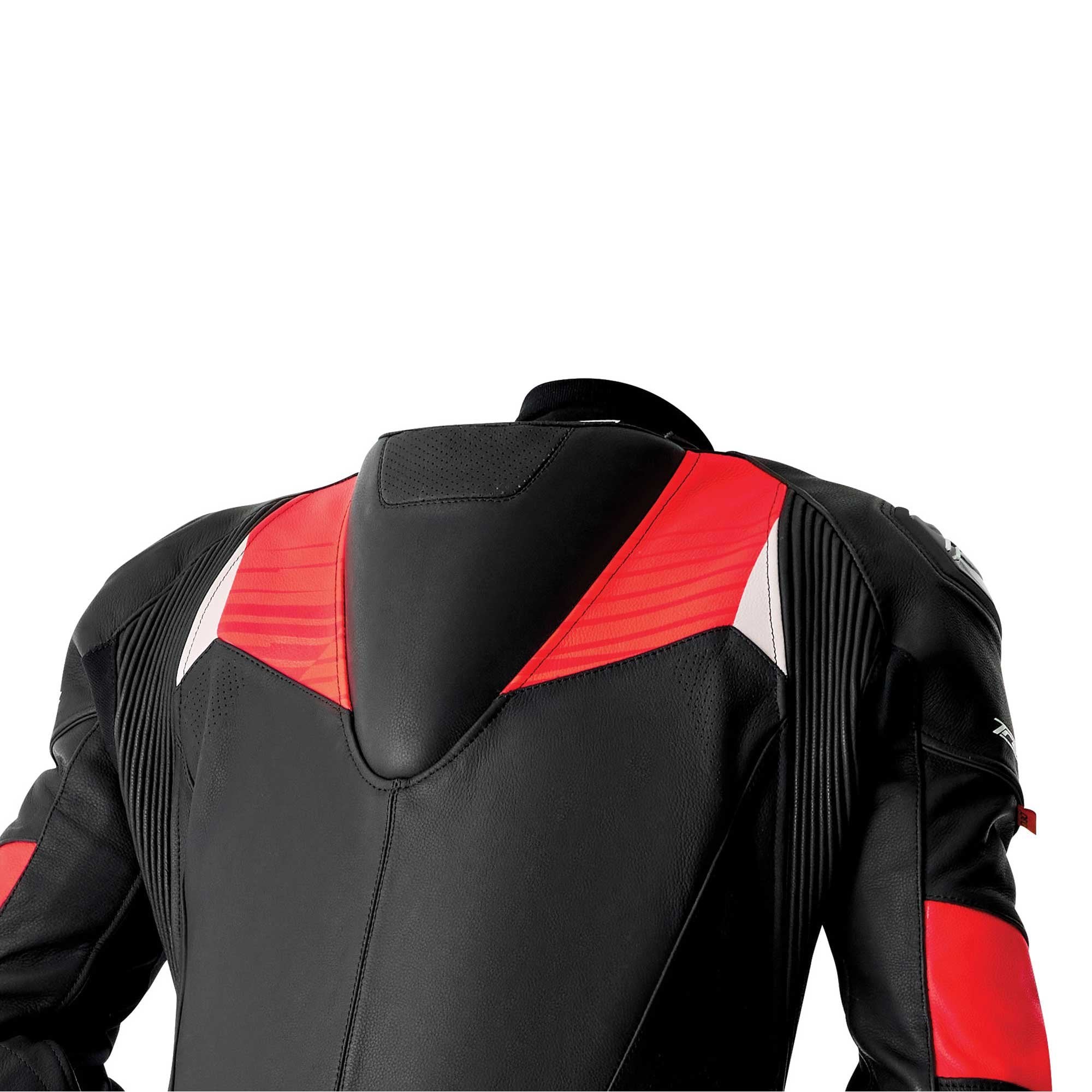 RST Motorcycle 1pc Race Suit - Tractech EVO D3O Armour (Black / Flo Red)