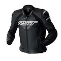 RST Motorcycle Race | Road Leather Jacket - Tractech Evo D3O Armour (Black / White)
