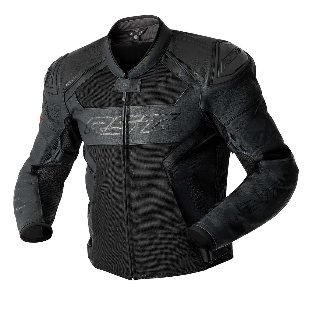 RST Motorcycle Leather | Mesh Vented Jacket - S1 Mesh D3O Armour (Black / Black / Black)