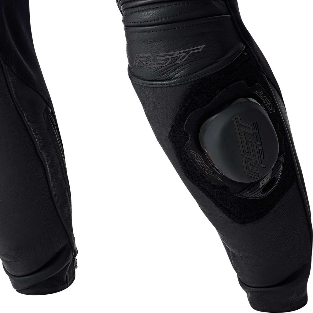RST Motorcycle Race | Road Leather Jeans - Tractech Evo D3O Armour (Black / Black)