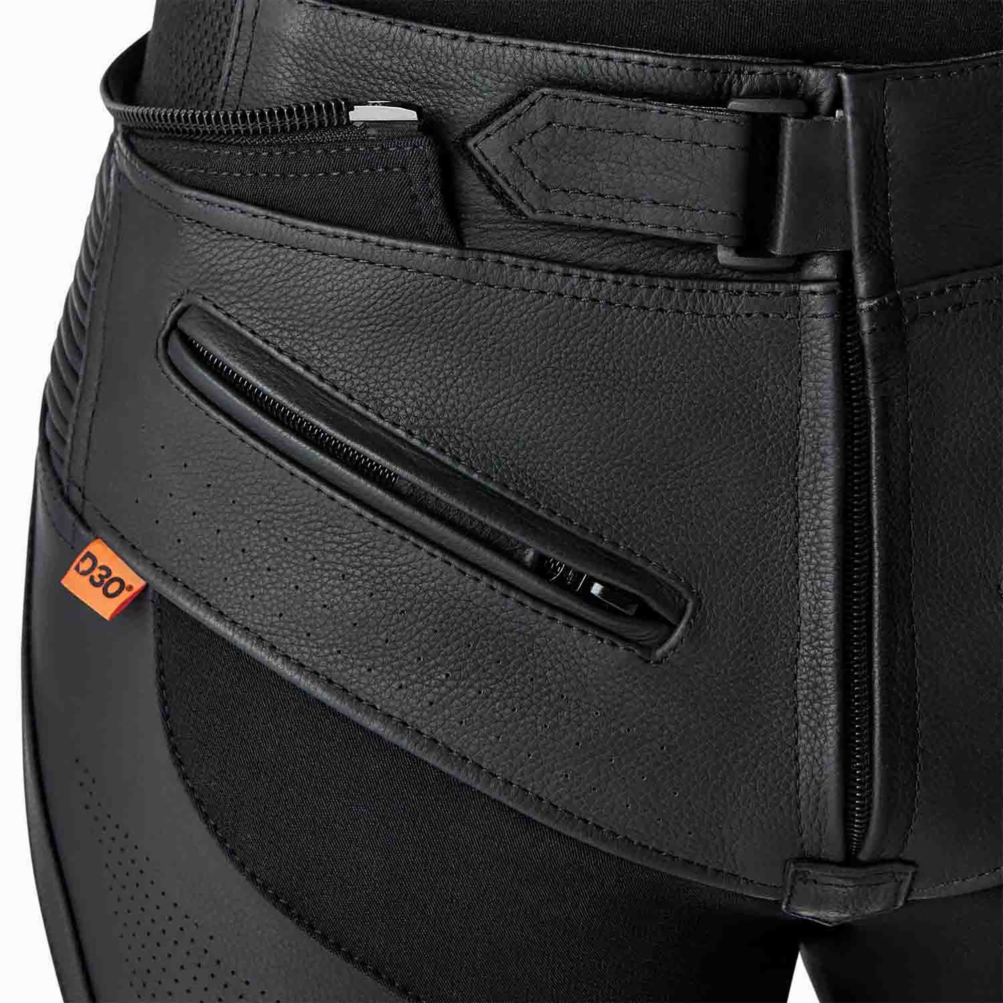 RST Motorcycle Race | Road Leather Jeans - Tractech Evo D3O Armour (Black / Black)