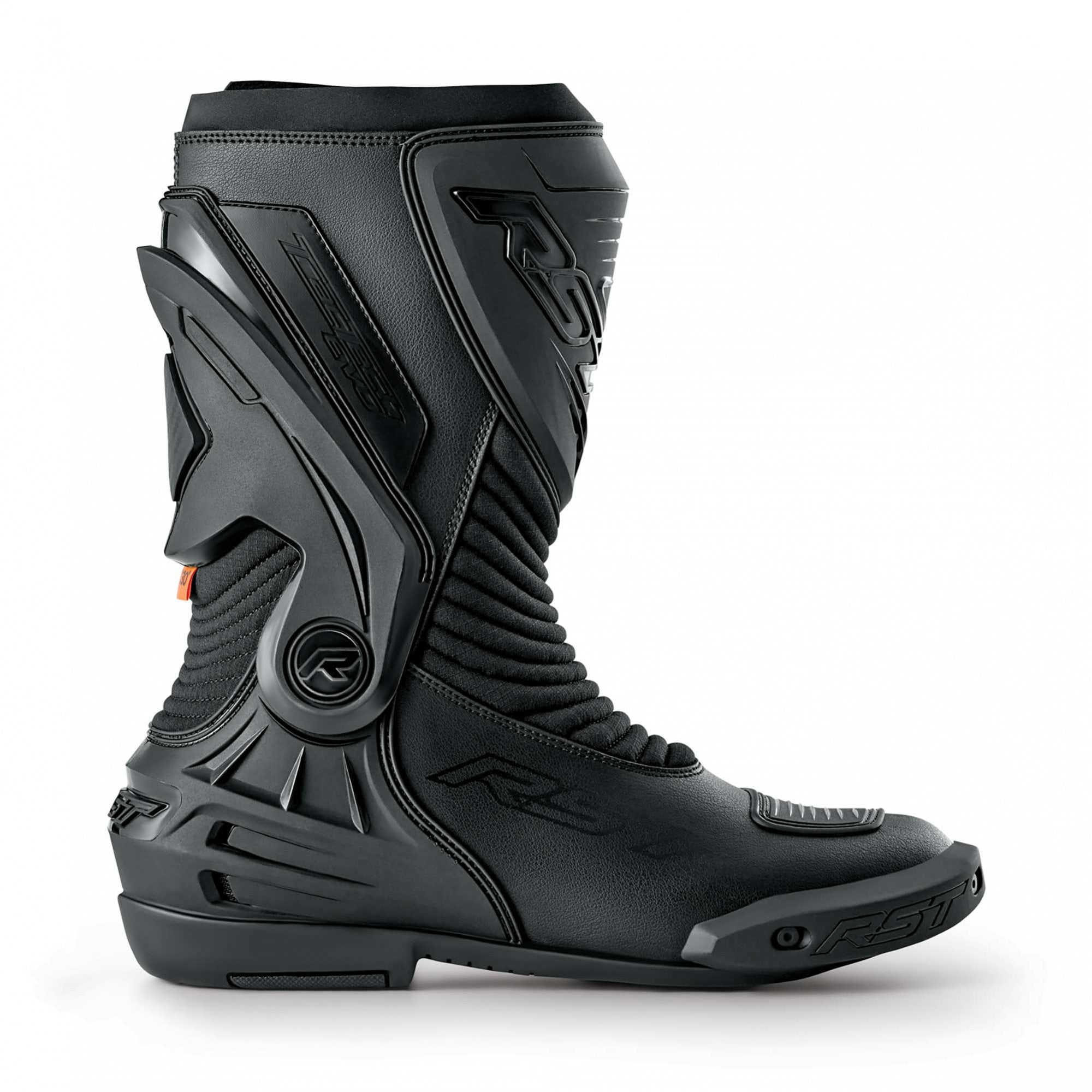 RST Motorcycle Race | Road Boots - Tractech Evo D3O Waterproof (Black / Black)