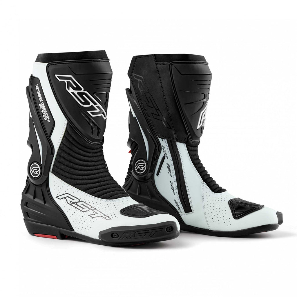 RST Motorcycle Race | Road Boots - Tractech Evo D3O (Black / White)