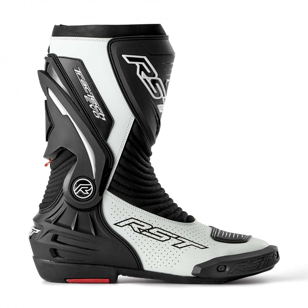 RST Motorcycle Race | Road Boots - Tractech Evo D3O (Black / White)