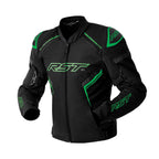 RST Motorcycle Sports | Road Textile Jacket - S1 D3O Armour (Black / Grey / Flo Green)