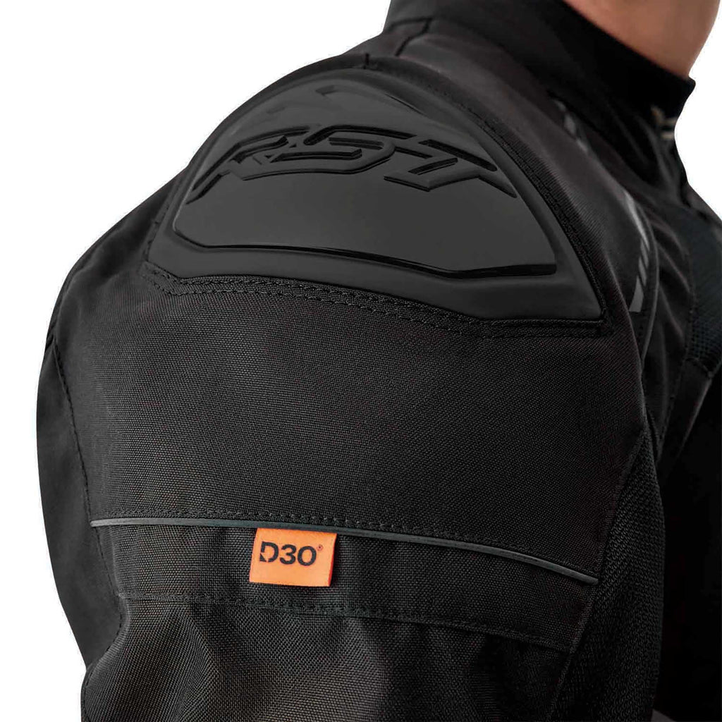 RST Women's Motorcycle Textile Jacket - S1 Mesh D3O Vented (Black / Black)