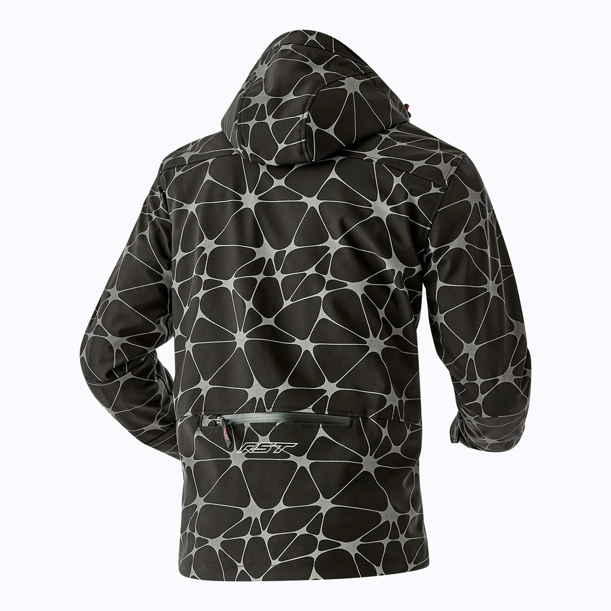RST Motorcycle Riding Hoodie Jacket - Havoc Softshell D3O Armour (Web Design)