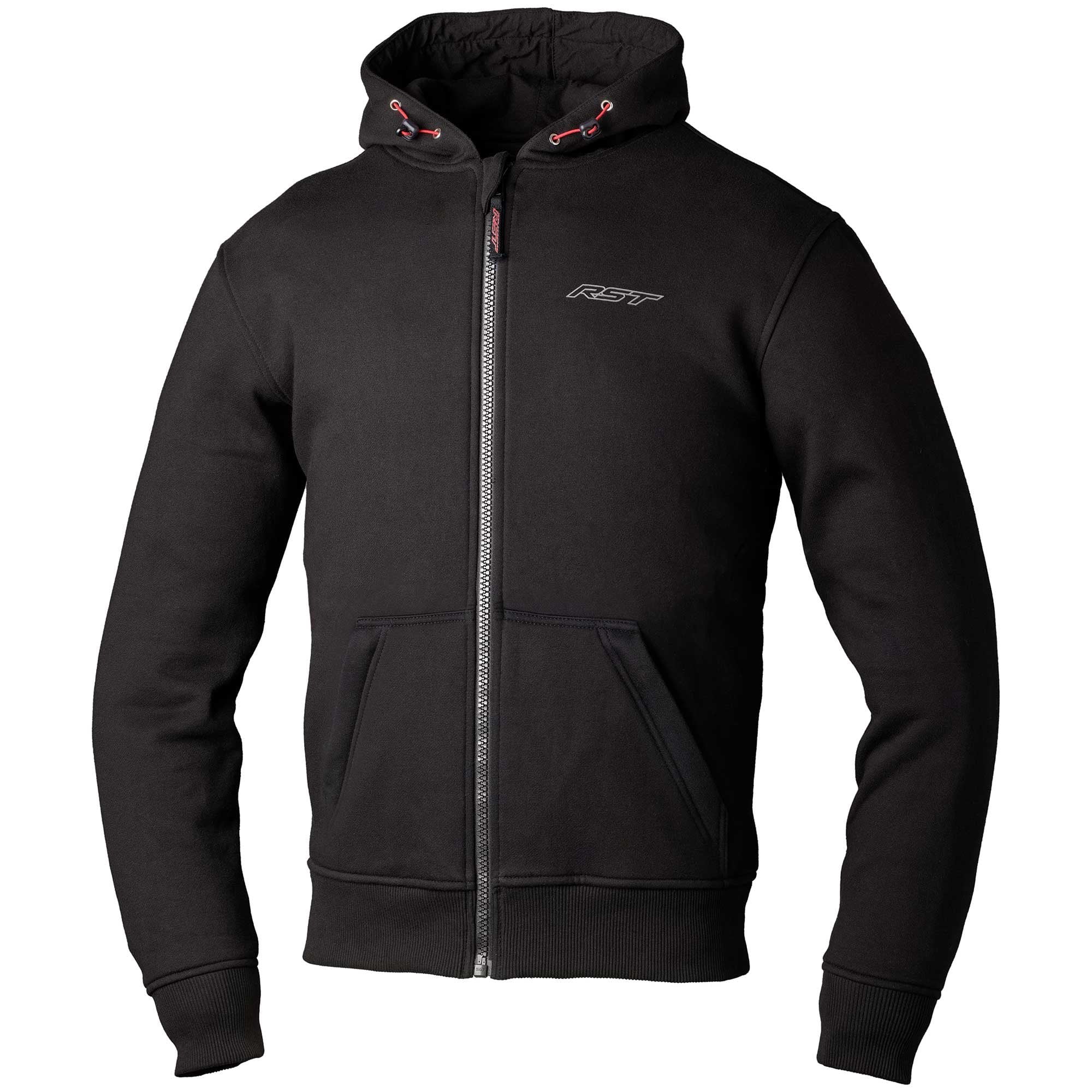 RST Motorcycle Riding Hoodie - Zip Through Urban CE (Black)