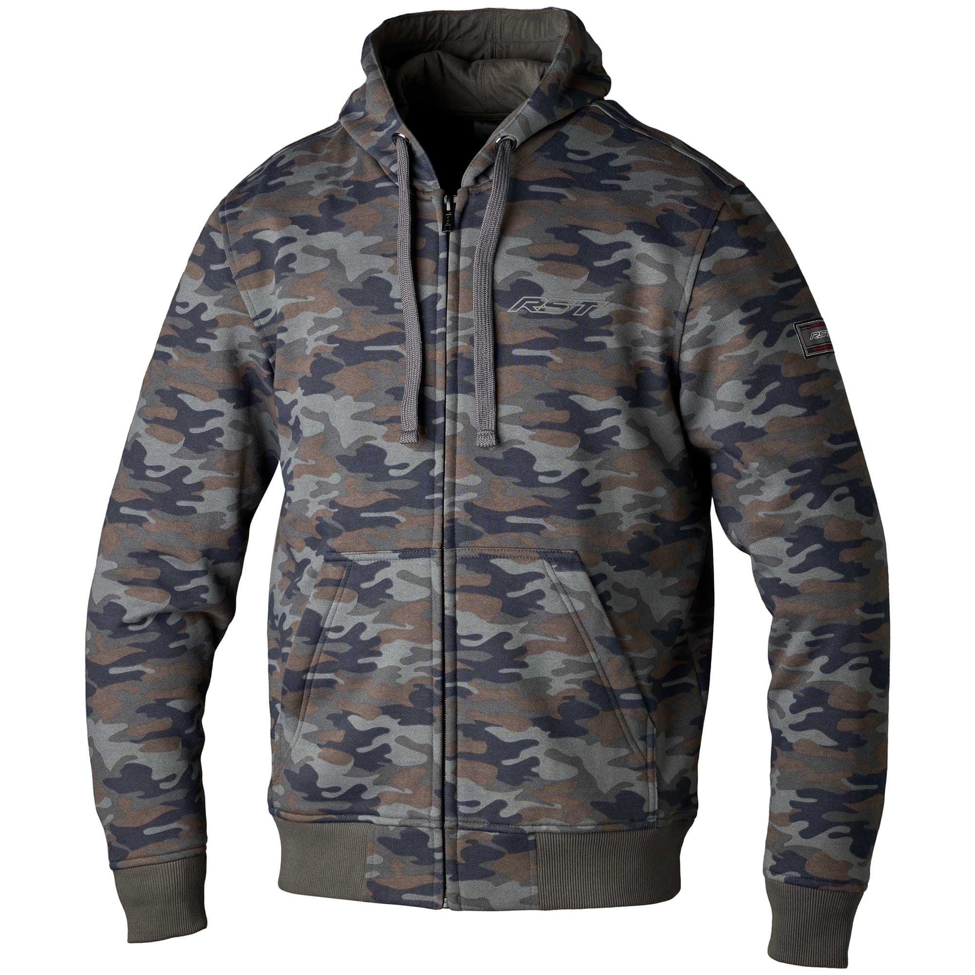 RST Motorcycle Riding Hoodie - Zip Through Urban CE (Camo)