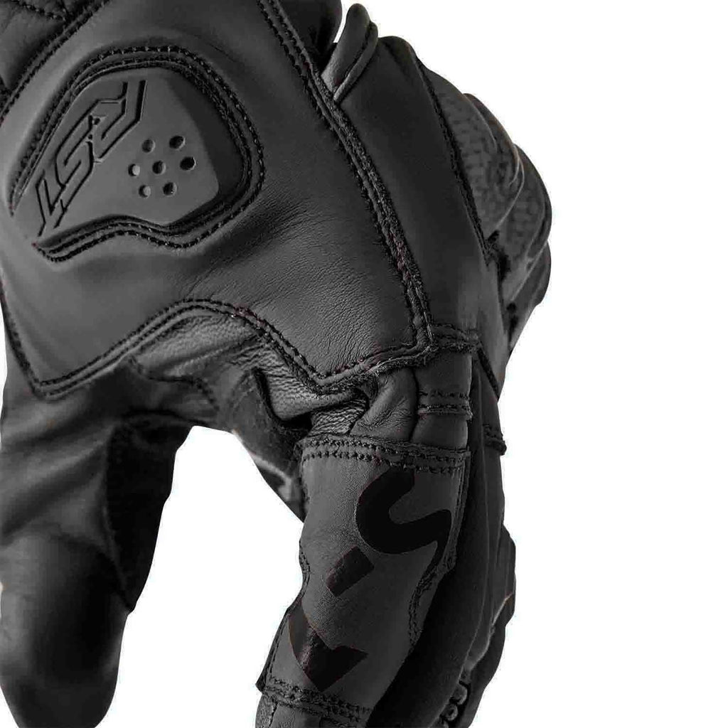 RST S1 V2 CE Motorcycle Road | Sports Leather Gloves (Black / Black)