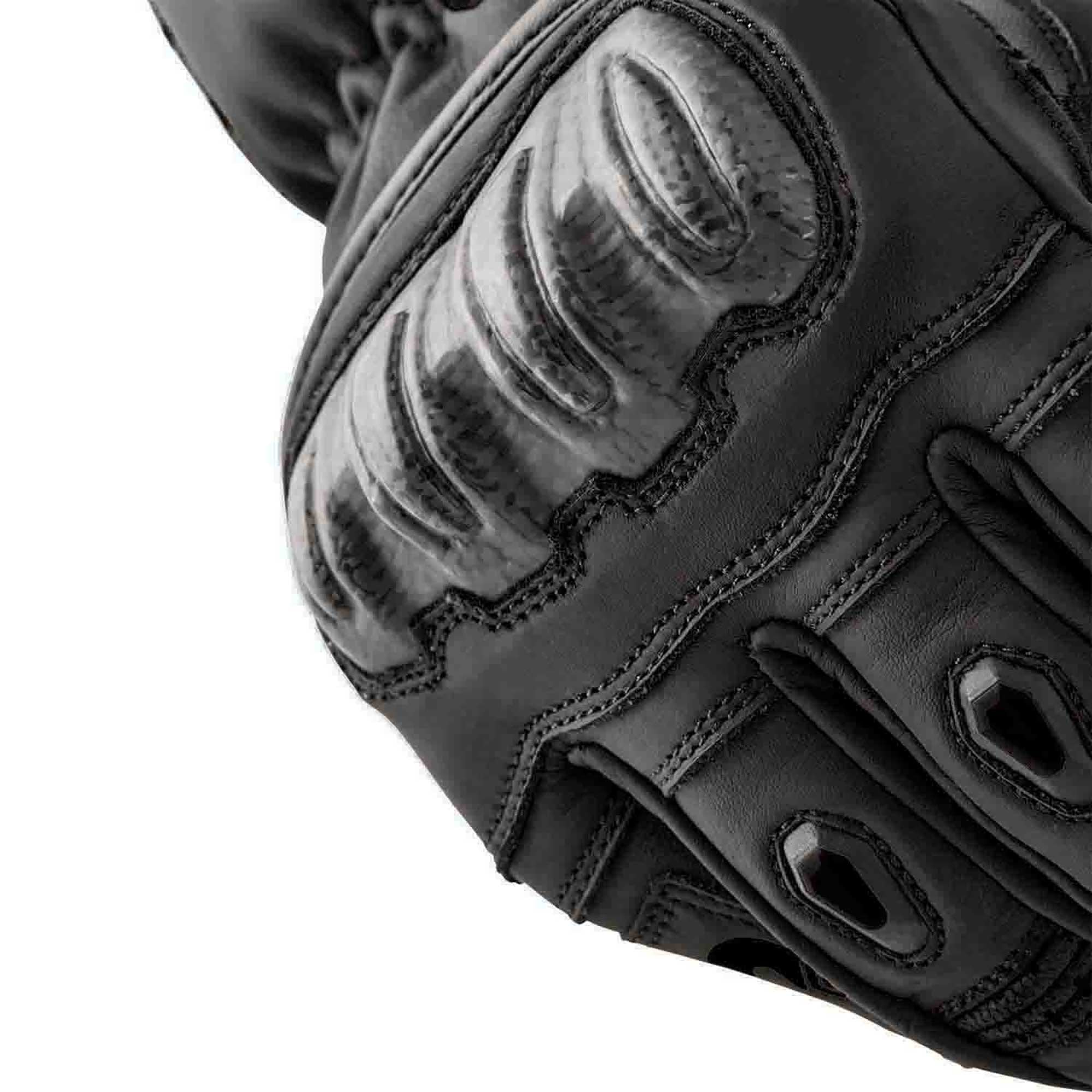 RST S1 V2 CE Motorcycle Road | Sports Leather Gloves (Black / Black)