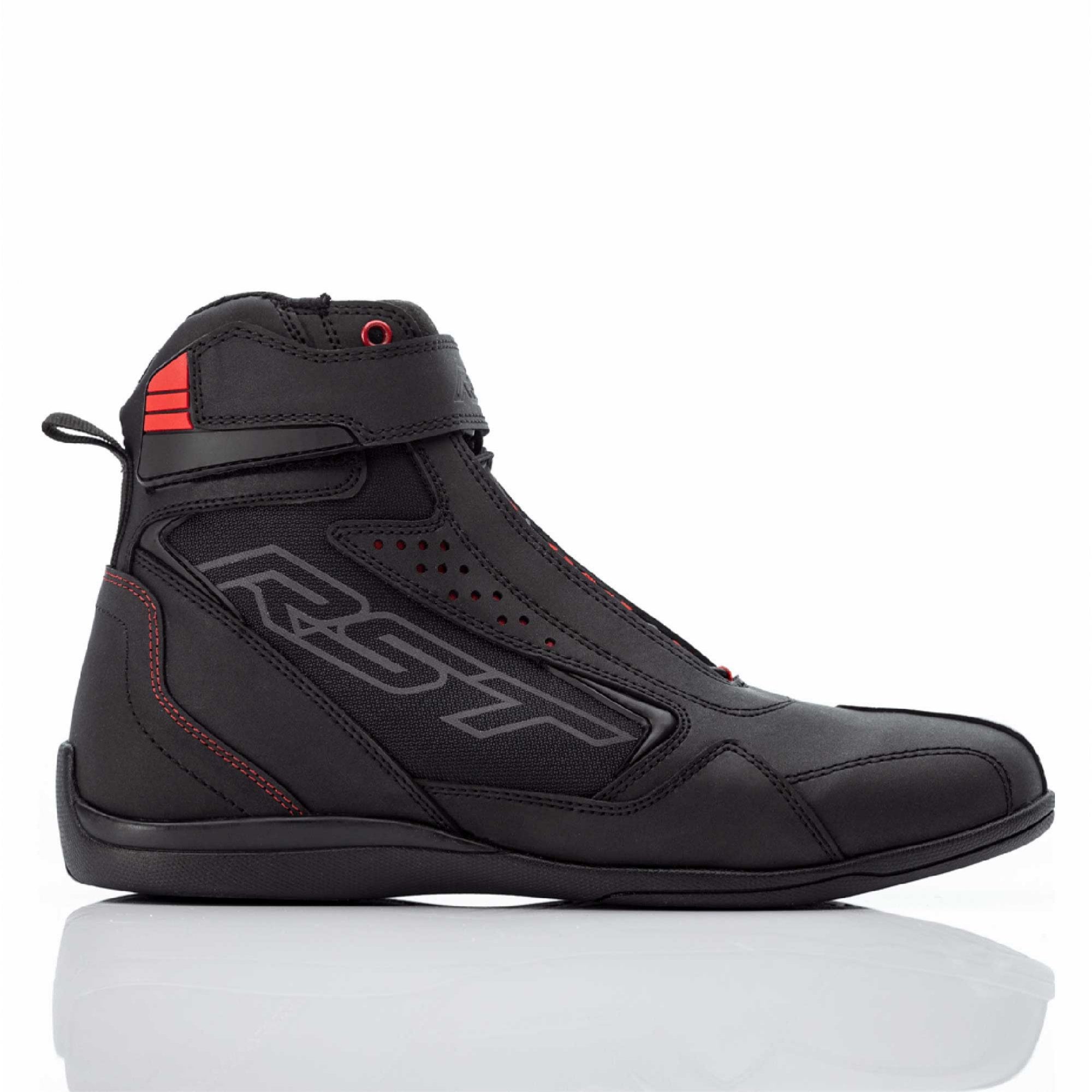 RST Motorcycle Road Short Boots - Frontier CE Riding Shoe (Black / Red)