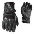 RST Women's Motorcycle Short Leather Gloves - Stunt III CE (Black / Black)