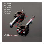 Renthal - Bar Mounts - Fat Bar/28.6mm - 5mm Offset - YZ125 14-26, YZ250 10-26