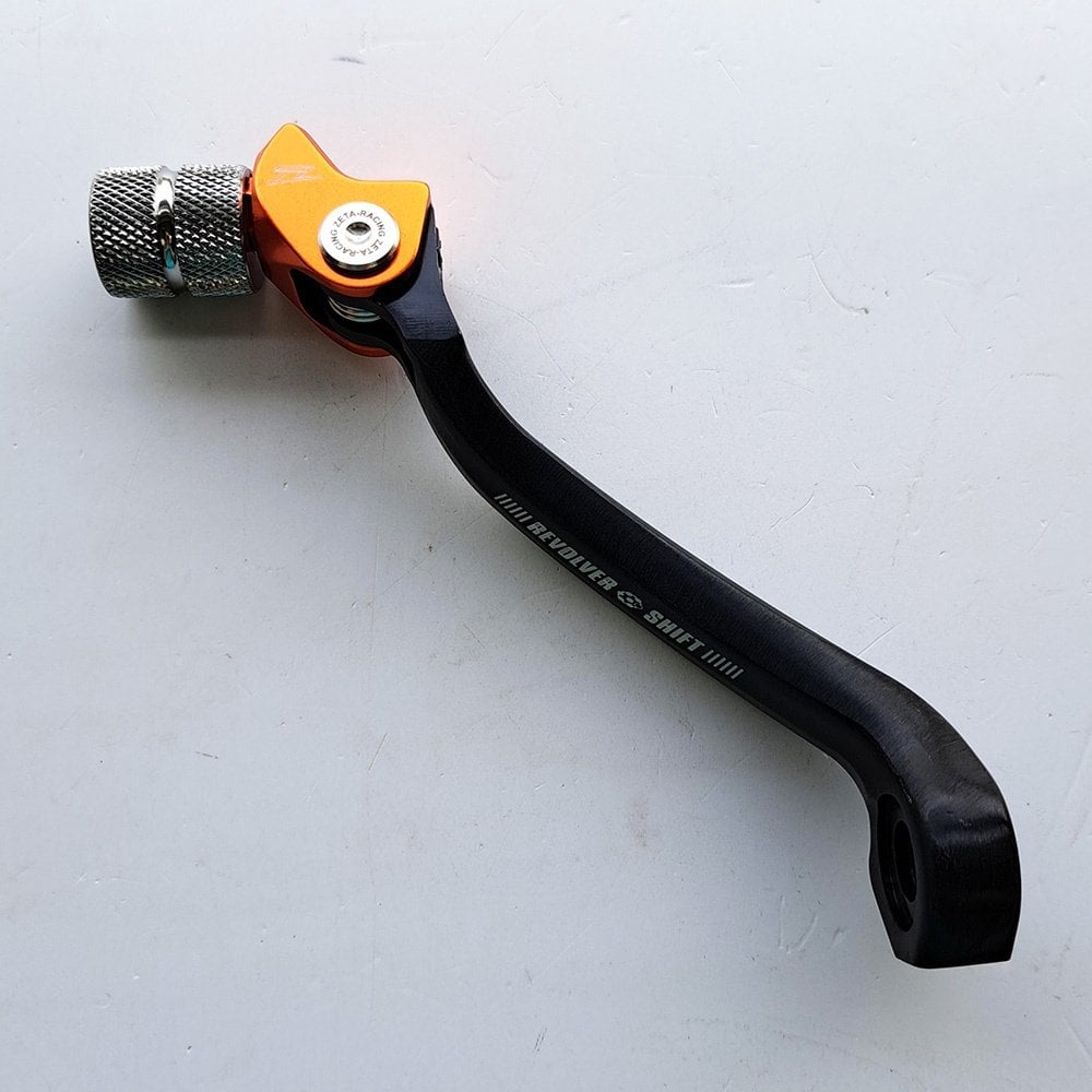 Zeta - Gear Lever - Revolver Adjustable - KTM SX125/150 16-22, SXF450 16-22, EXCF450/500 17-23 - Black w/Orange
