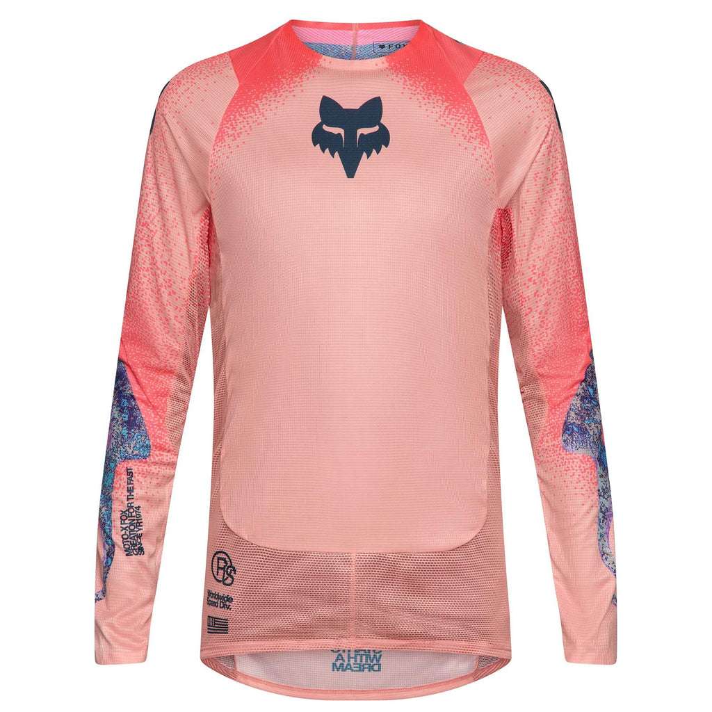 FOX (Limited Edition) MX Jersey - FlexAir VISION A1 (Neon Pink/Peach/Black/Blue)