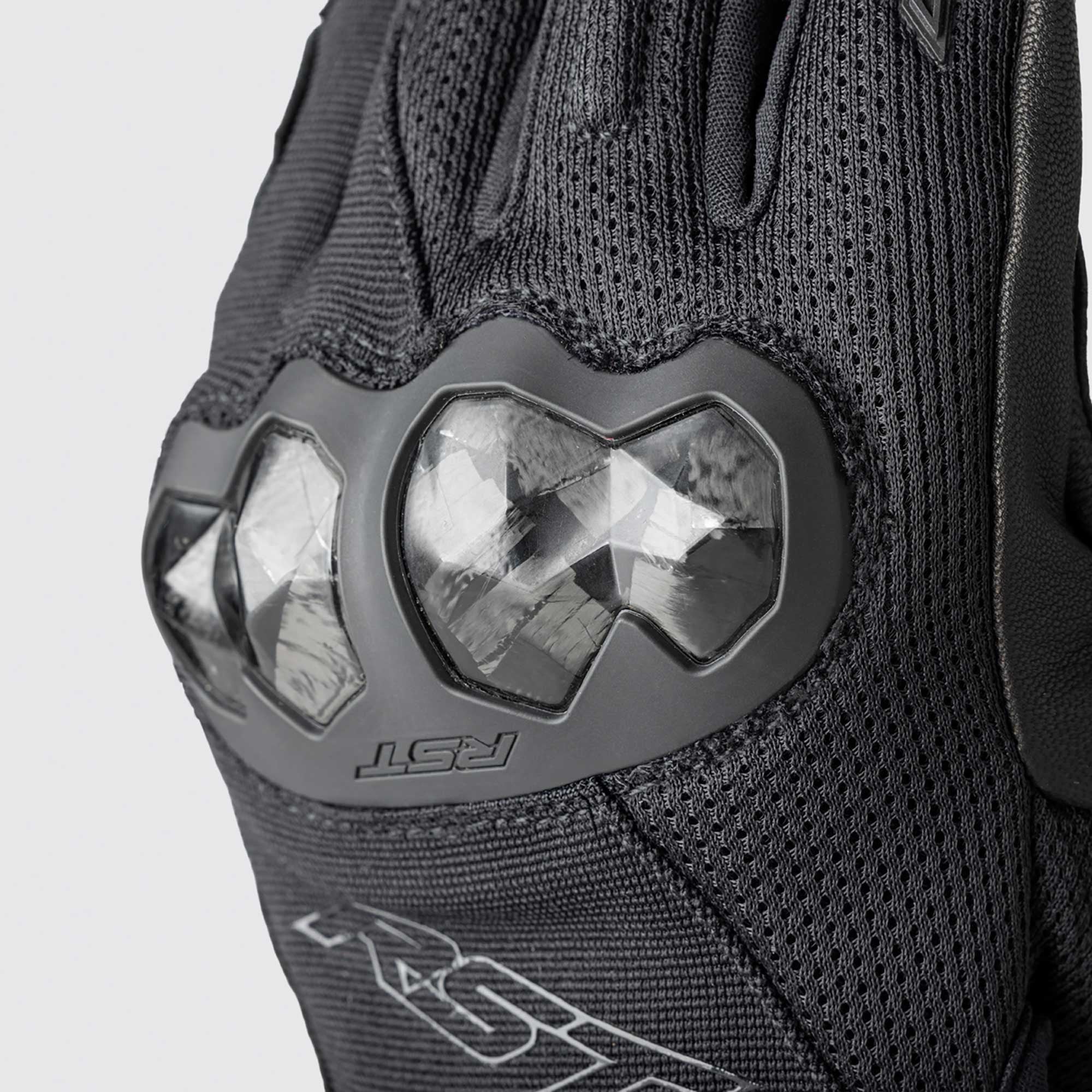 RST Women's Motorcycle Short Vented Gloves - Jetstream (Black / Black)