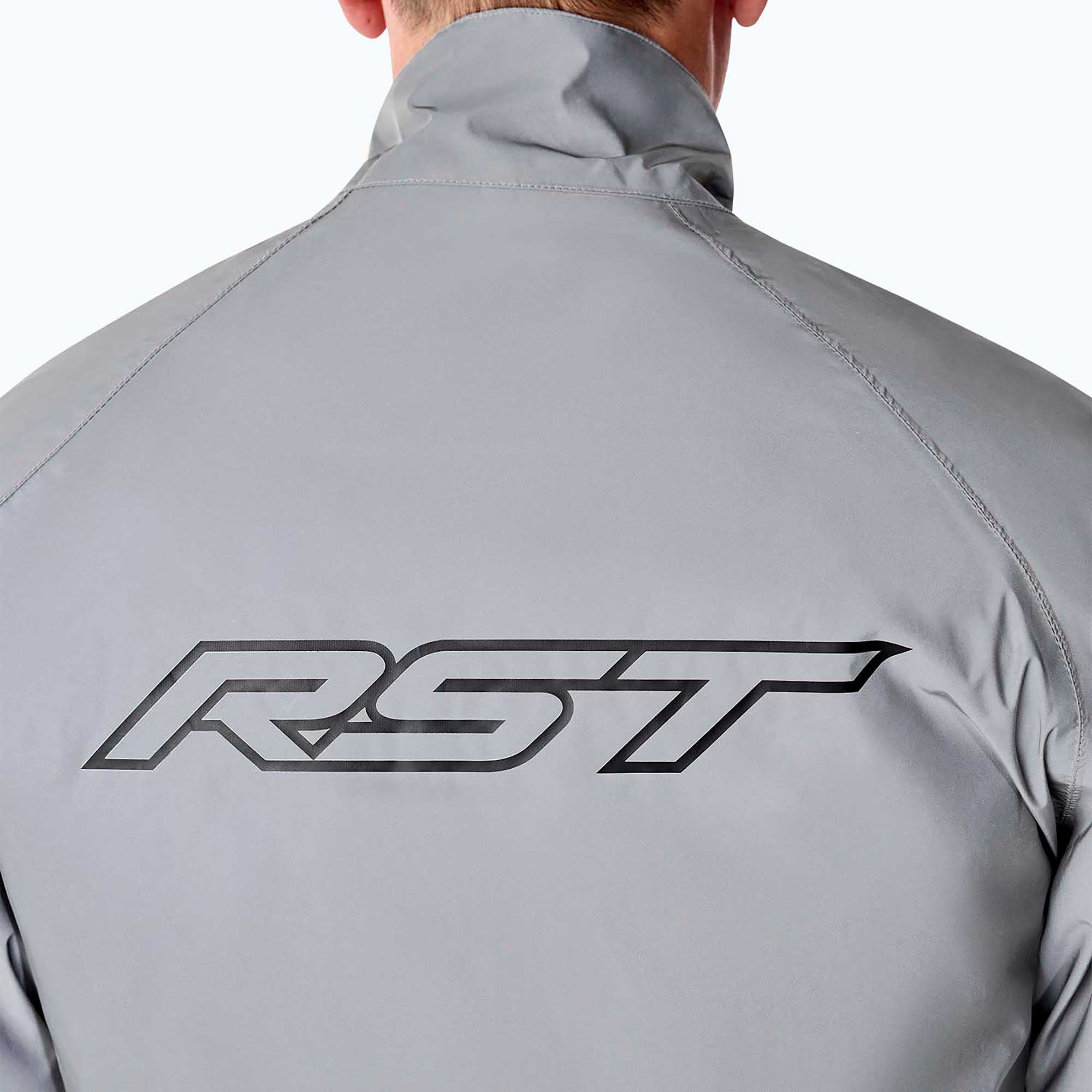 RST Motorcycle Waterproof Rain Jacket - Nightrider (Silver)