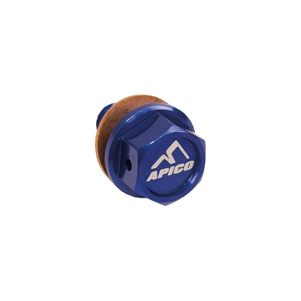 Apico - Magnetic Sump Plug w/Washer - M8 x 16mm x 1.5 - KXF250 21-26, KXF450 19-26, KXF250/450XC 21-26 - Blue