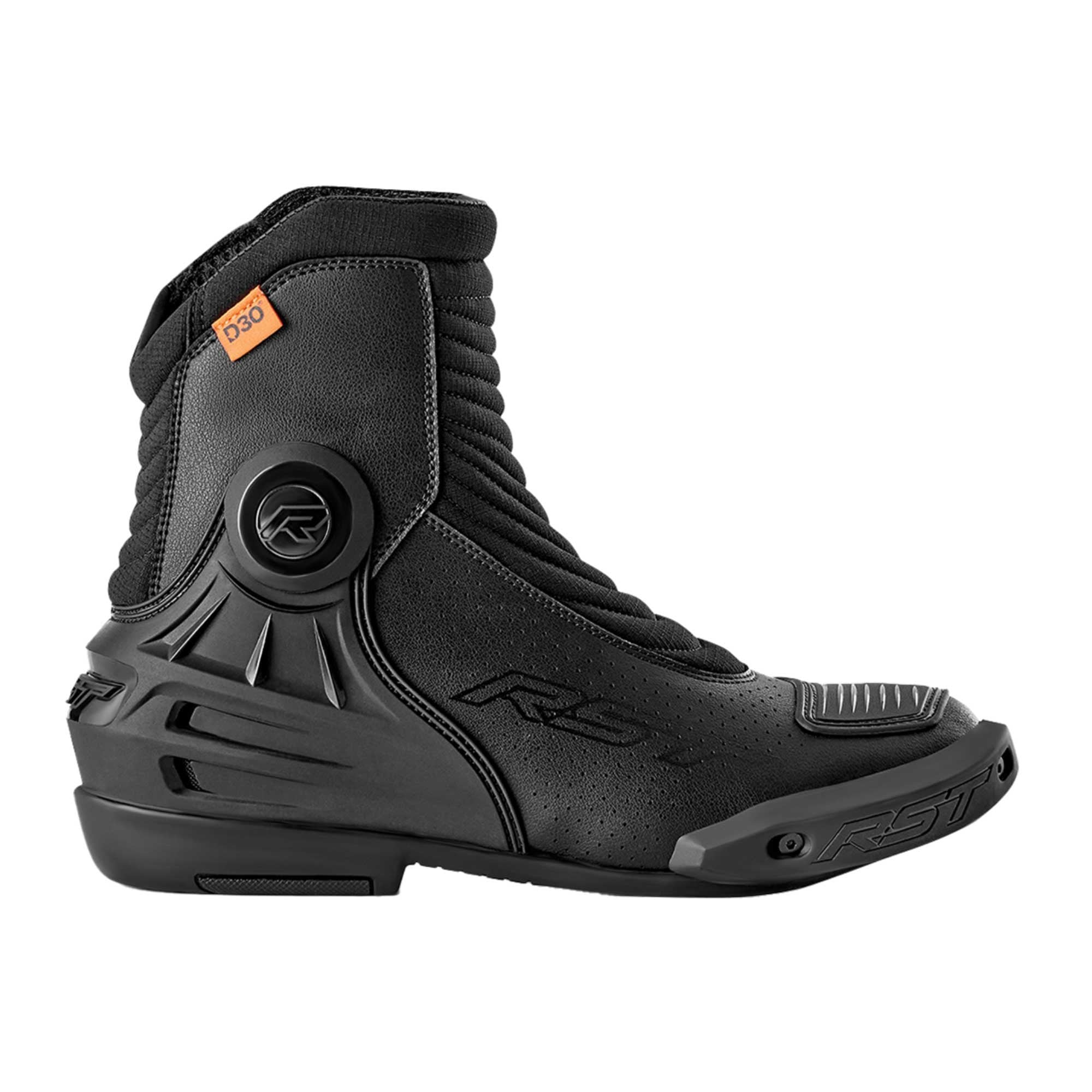 RST Motorcycle Sports | Road Short Boots - Tractech Evo Short D3O Riding Shoes (Black / Black)