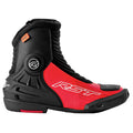 RST Motorcycle Sports | Road Short Boots - Tractech Evo Short D3O Riding Shoes (Black / Flo Red)