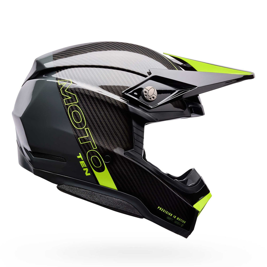 BELL Moto-10 SPHERICAL STRIKE MX | Enduro Helmet (Carbon/Grey/Fluo Yellow)