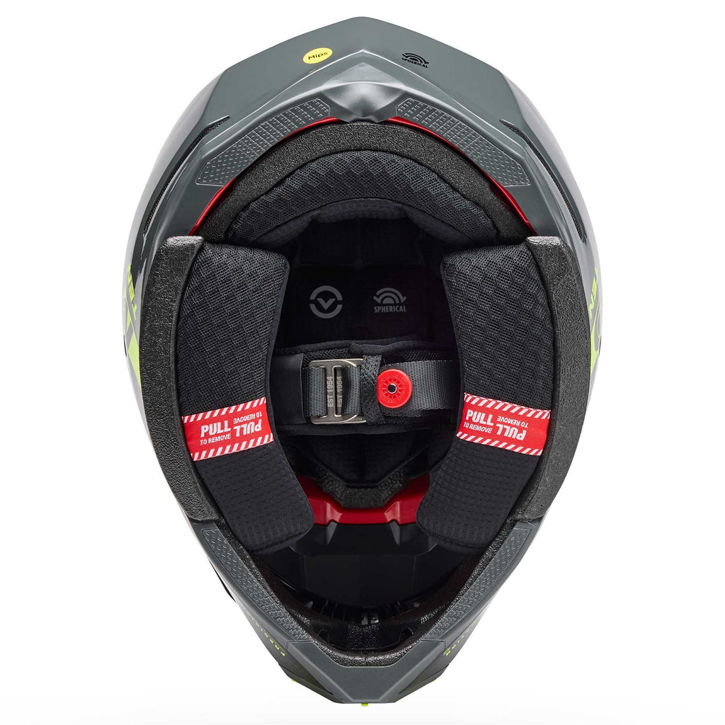 BELL Moto-10 SPHERICAL STRIKE MX | Enduro Helmet (Carbon/Grey/Fluo Yellow)