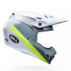 BELL MX-10 Mips AVIATOR MX | Enduro Helmet (White/Grey/Green/Fluo Yellow)
