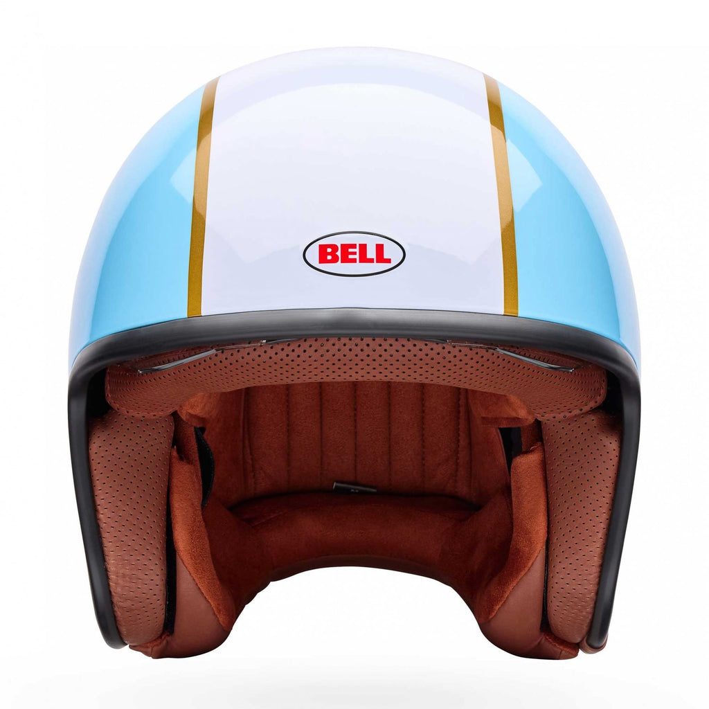 BELL Open Face Motorcycle Helmet - TX-501 RALLY (Blue/White)