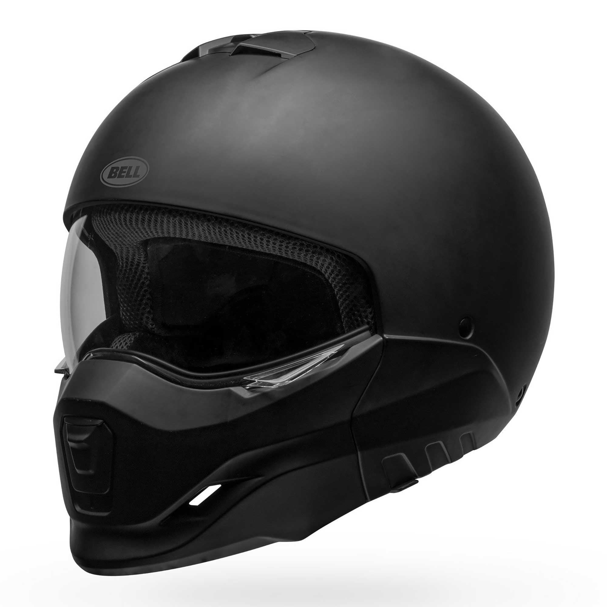 Bell Full | Open Face Motorcycle Helmet - BROOZER SOLID (Matt Black)
