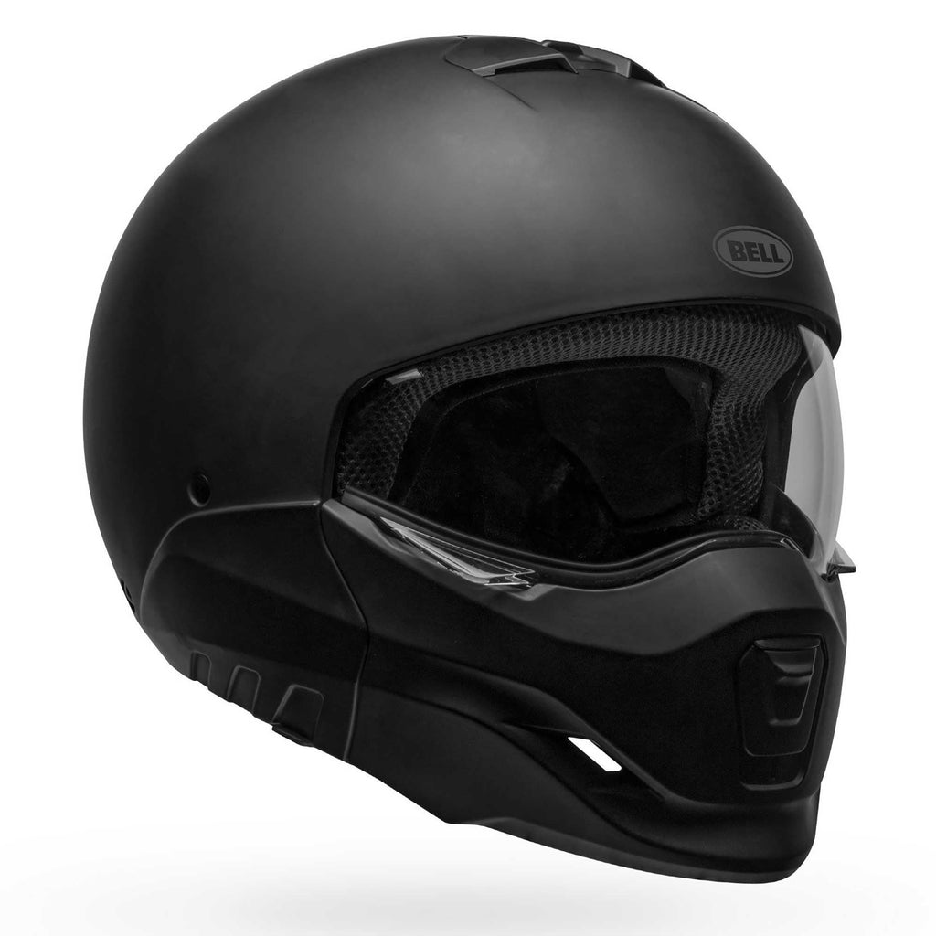 Bell Full | Open Face Motorcycle Helmet - BROOZER SOLID (Matt Black)
