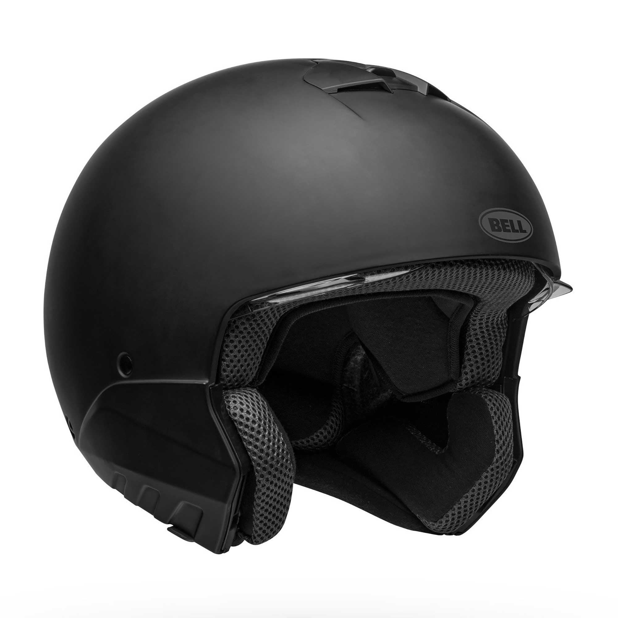 Bell Full | Open Face Motorcycle Helmet - BROOZER SOLID (Matt Black)