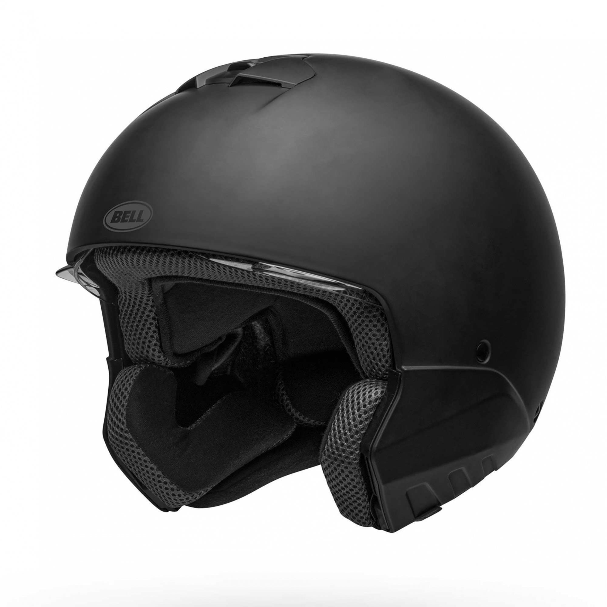 Bell Full | Open Face Motorcycle Helmet - BROOZER SOLID (Matt Black)