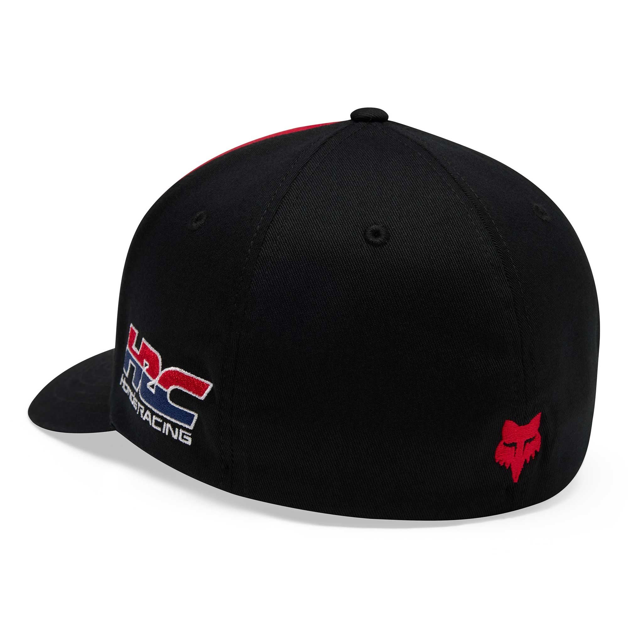 FOX Racing Mens Cap - HONDA Flexfit Hat (Black/Red)