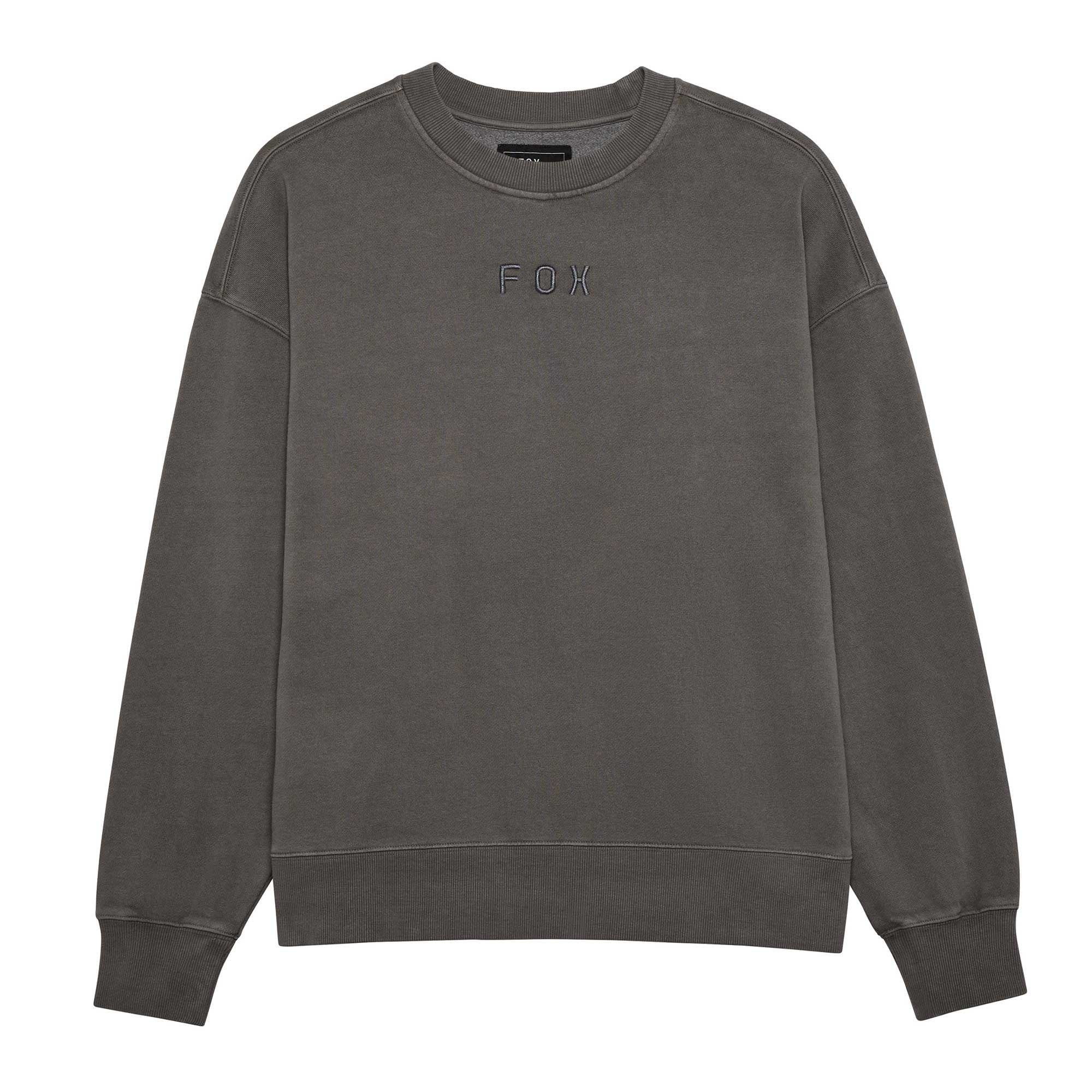 FOX Racing Mens Jumper - WORDMARK Oversized Fleece Crew (Pewter)