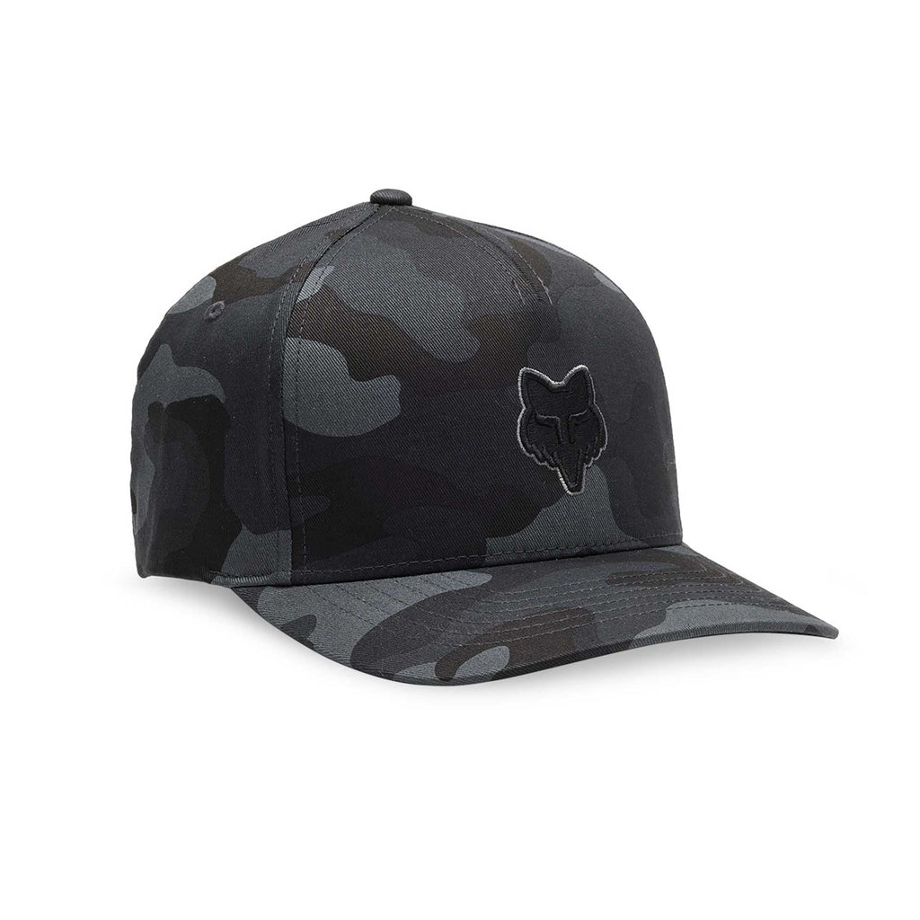 FOX Racing Mens Cap - FOX HEAD Flexfit Hat (Black Camo)
