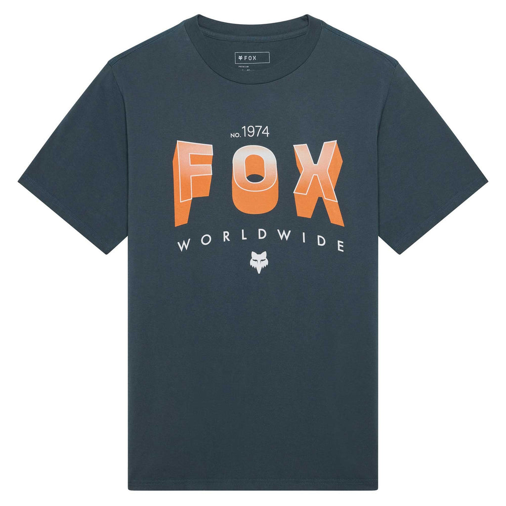 FOX Racing Mens T-Shirt - BLOCK 195 Original SS TEE (Deep Cobalt)