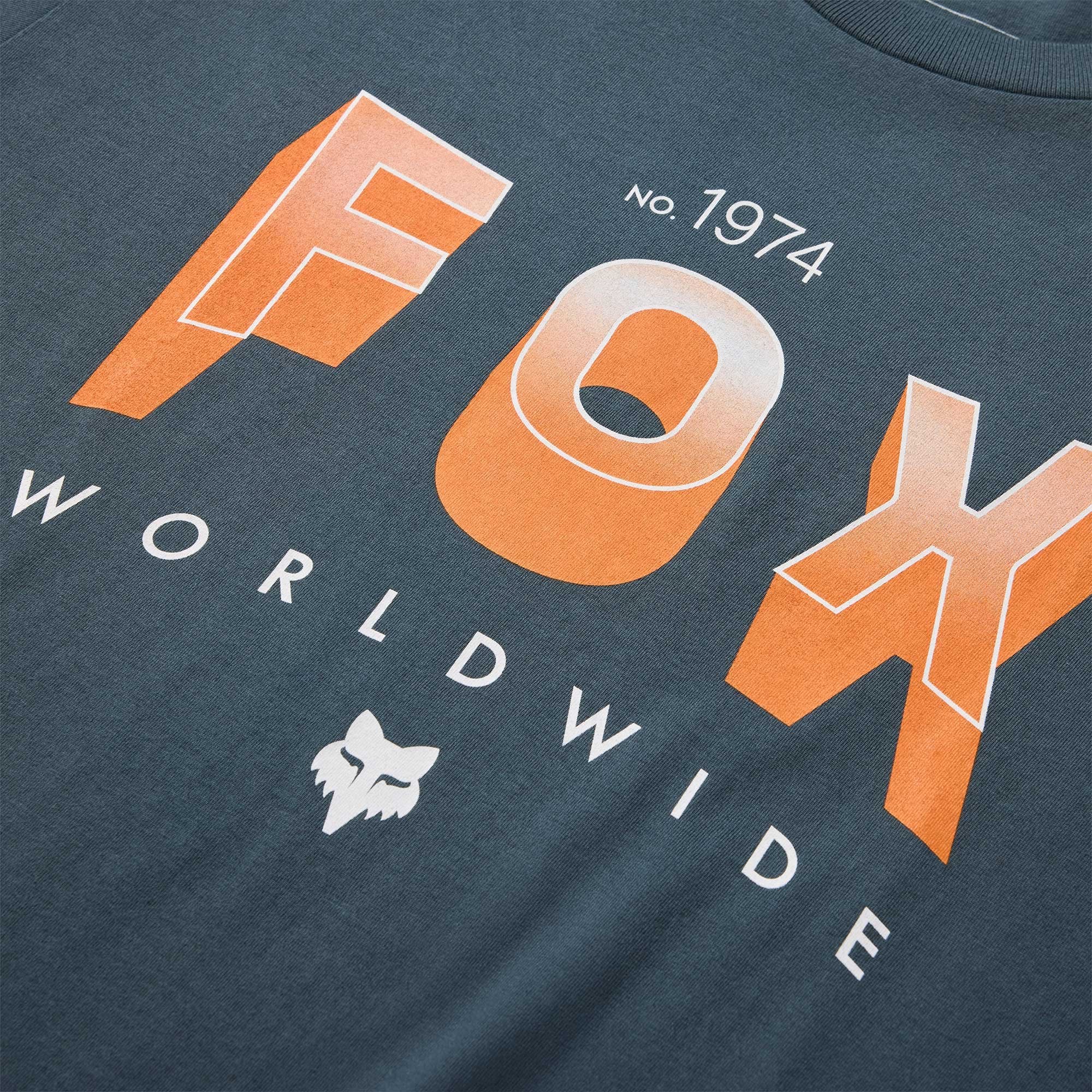 FOX Racing Mens T-Shirt - BLOCK 195 Original SS TEE (Deep Cobalt)
