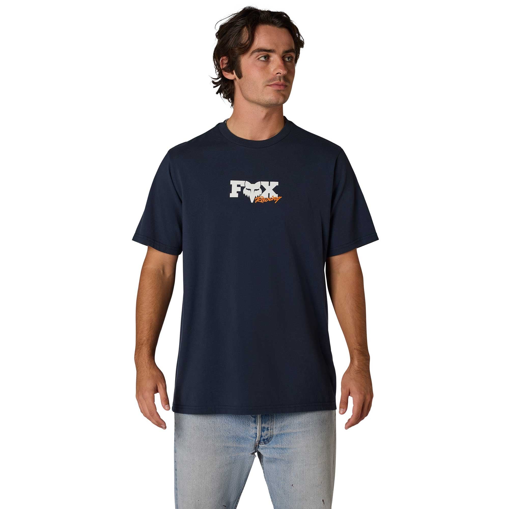 FOX Racing Mens T-Shirt - CHECKER 195 Original SS TEE (Midnight)